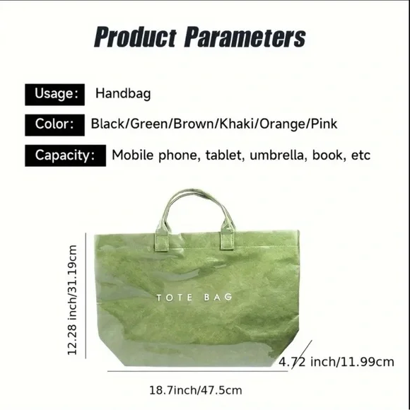 Glossy Pink Patent Tote Bag with Spacious Design - Picture 4 of 8